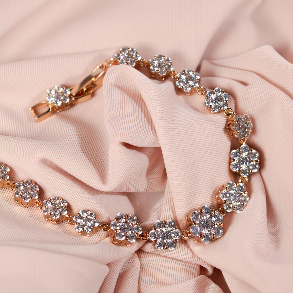 Crystal bracelet with bezels