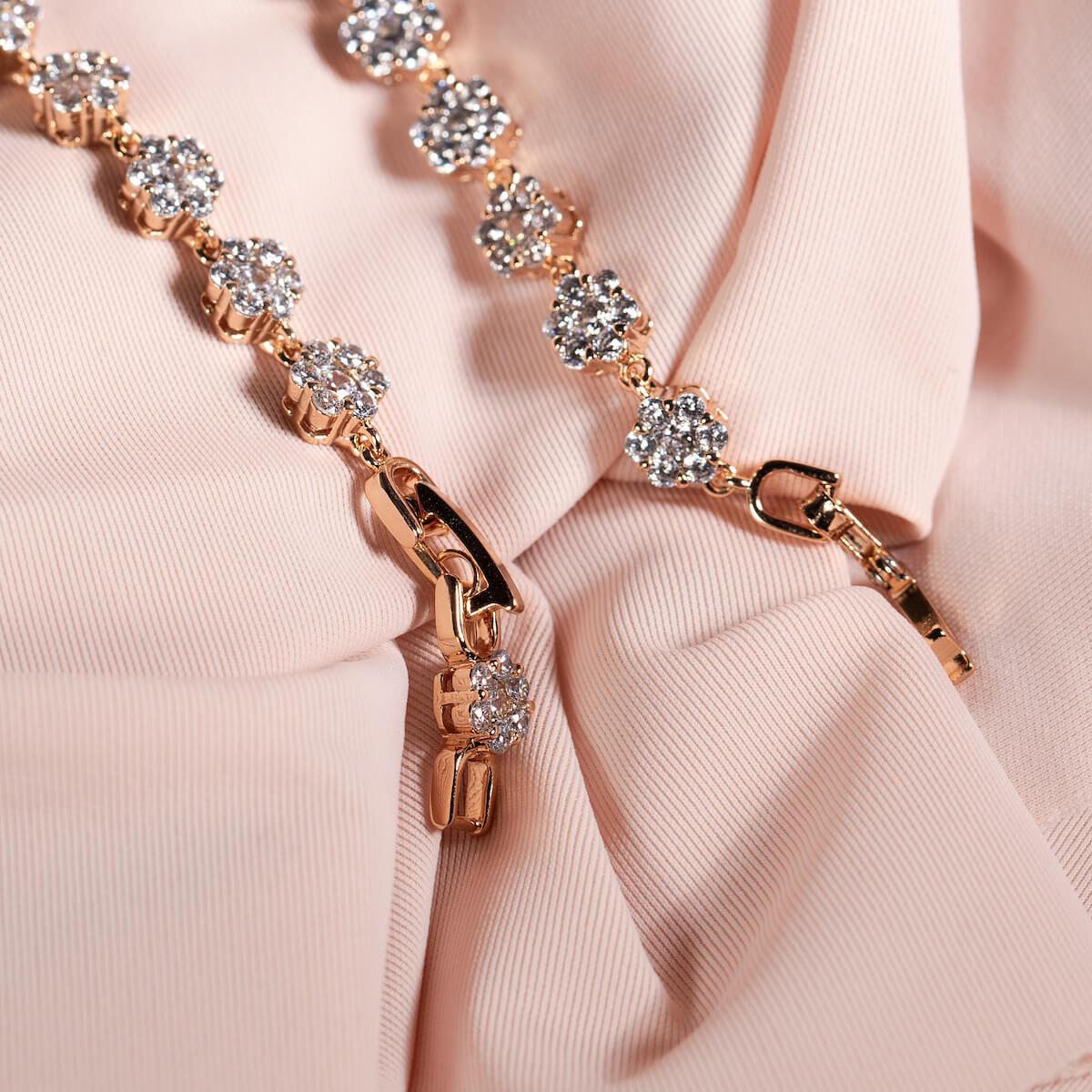 Crystal bracelet with bezels
