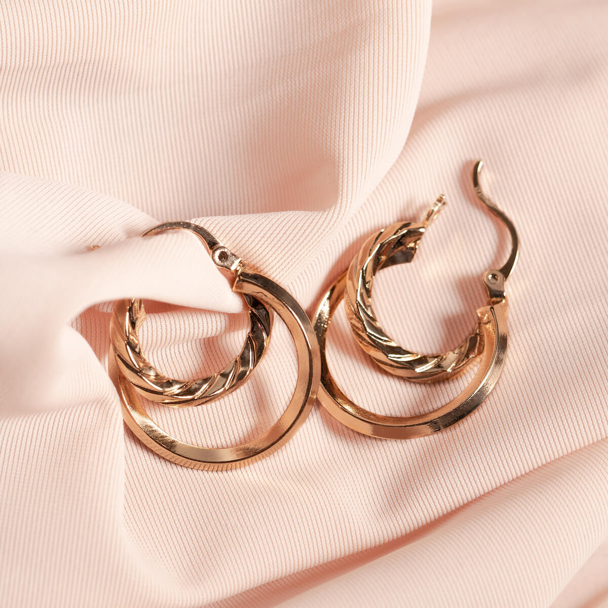 Elegant crystal hoop earrings