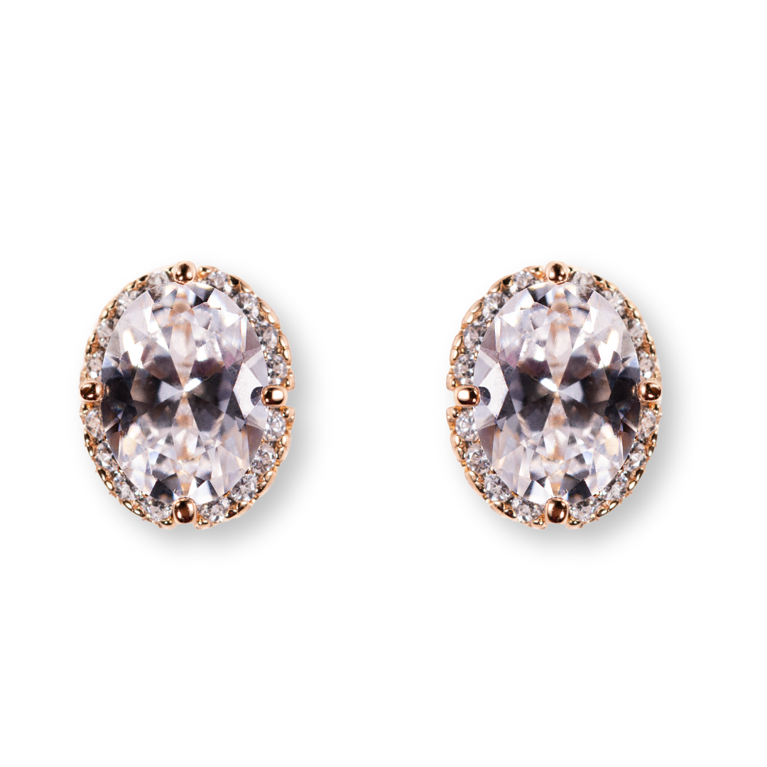 Classic crystal stud earrings