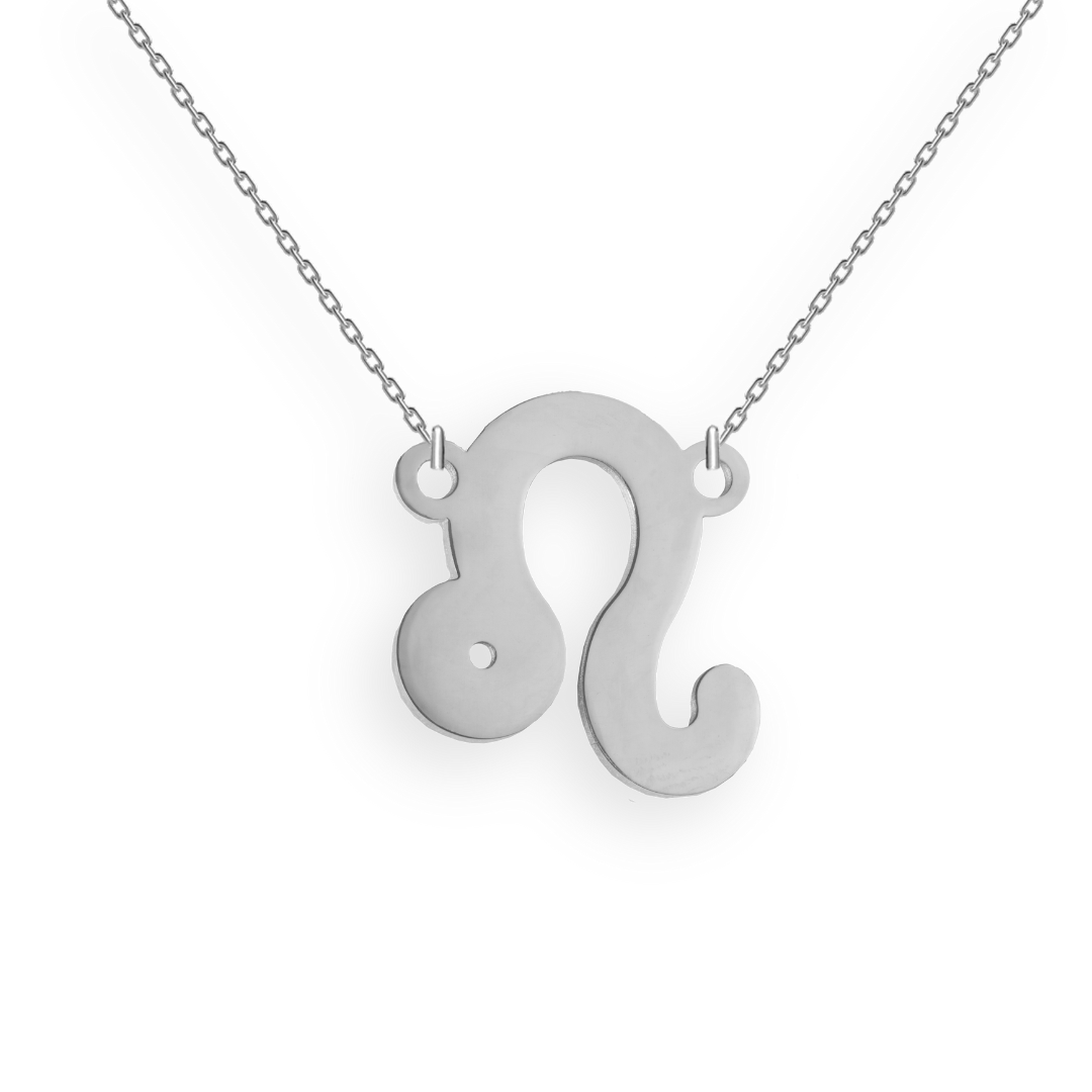 Eleganta sudraba kaklarota ar zodiaka jeb horoskopa zīmi lauva