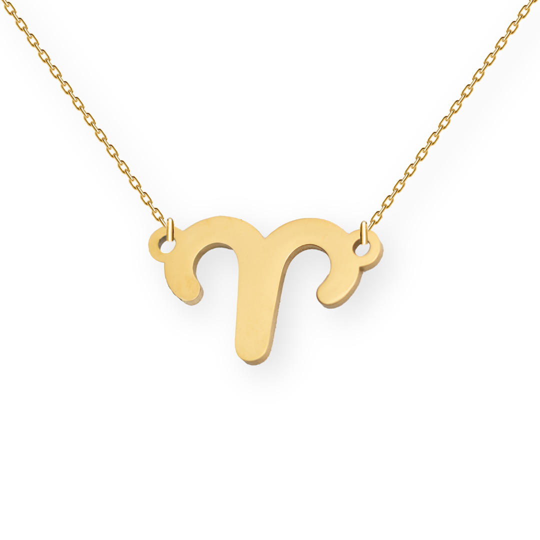Eleganta zelta kaklarota ar zodiaka jeb horoskopa zīmi auns