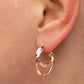 Elegant crystal hoop earrings