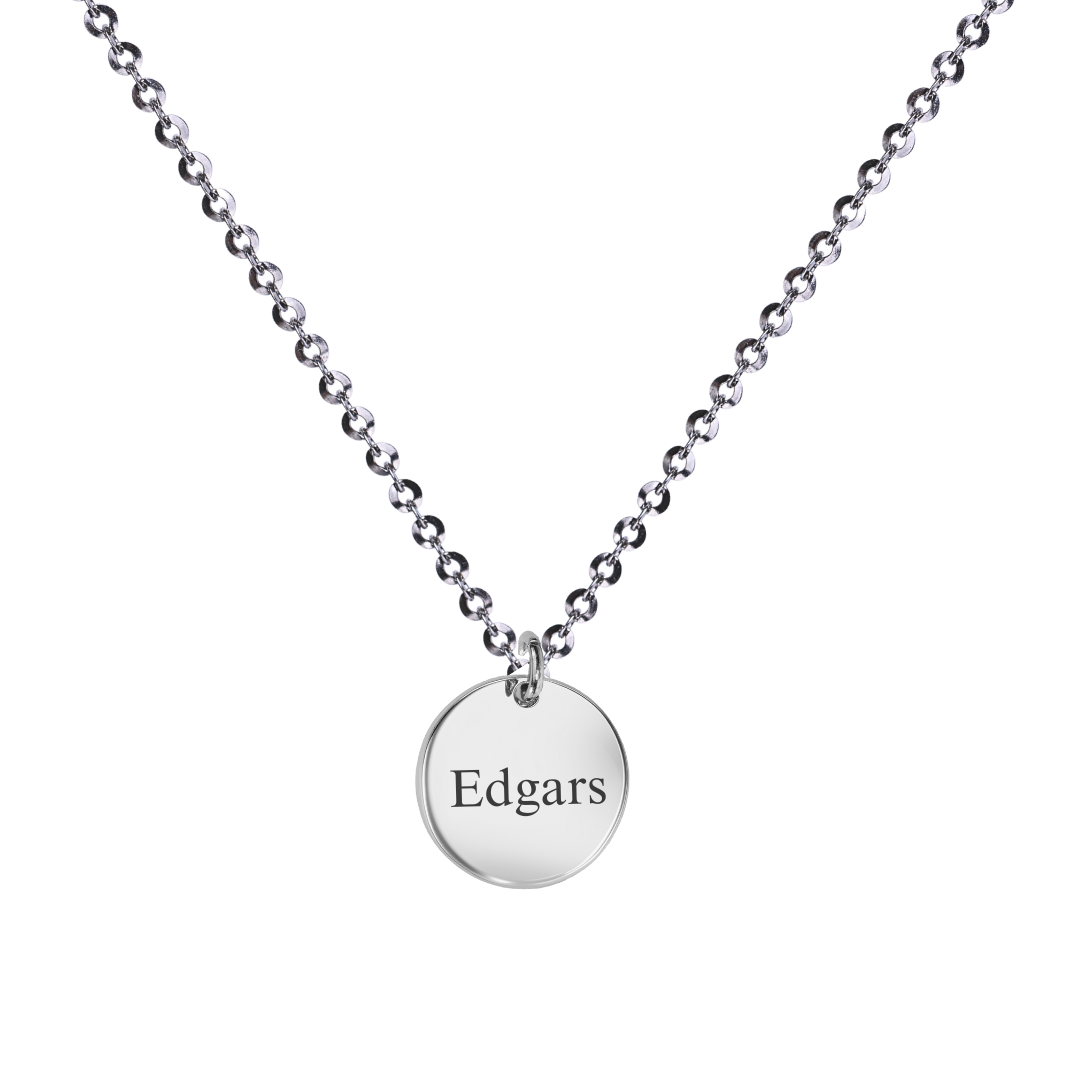 Apzeltīta vīriešu kakla ķēdīte ar personalizētu medaljonu vīrietim