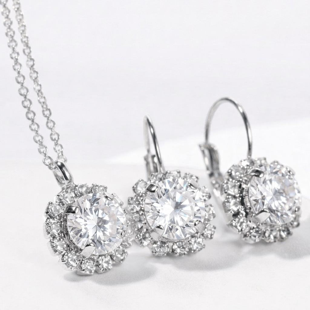 auskari sudraba crystal antialerģiski