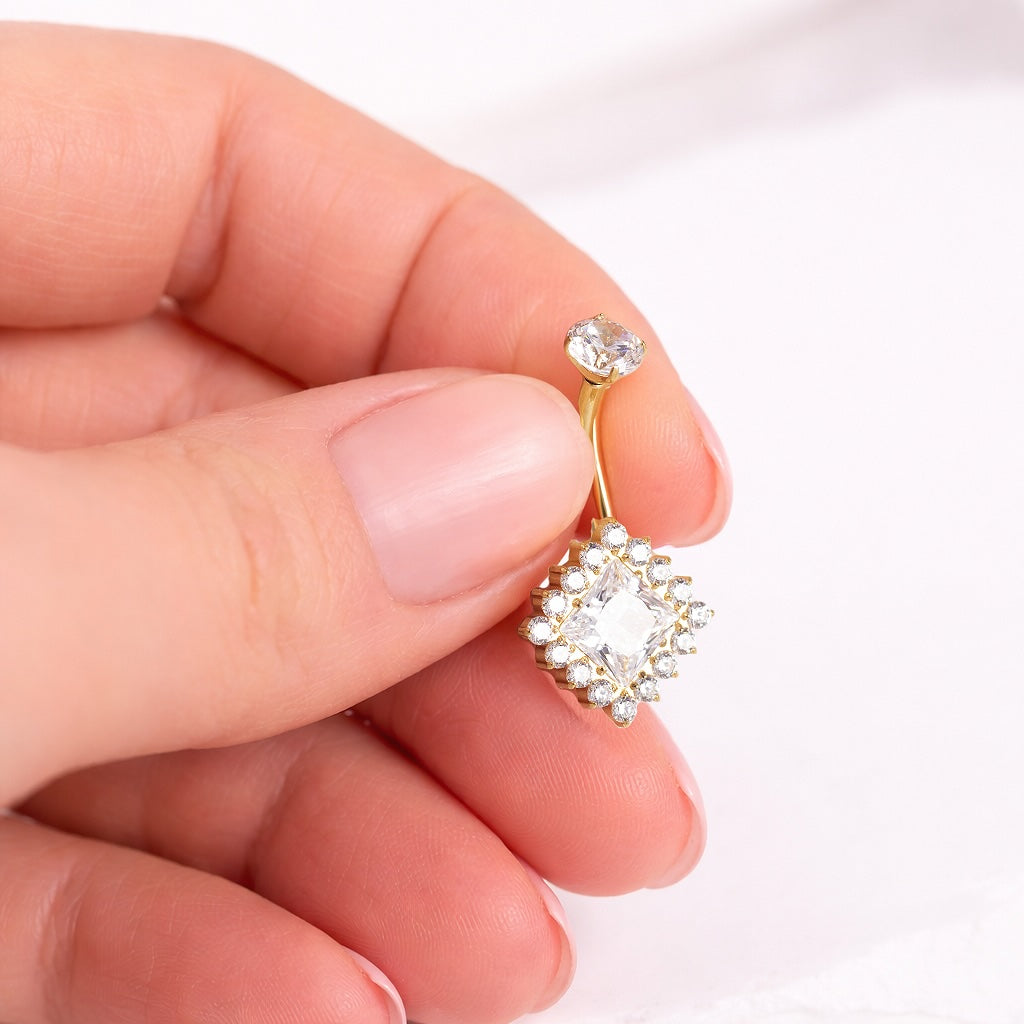 nabas pīrsings ar drošu skrūvējamu aizdari MARTA. Antialerģisks, nesūbē, nesatur niķeli.