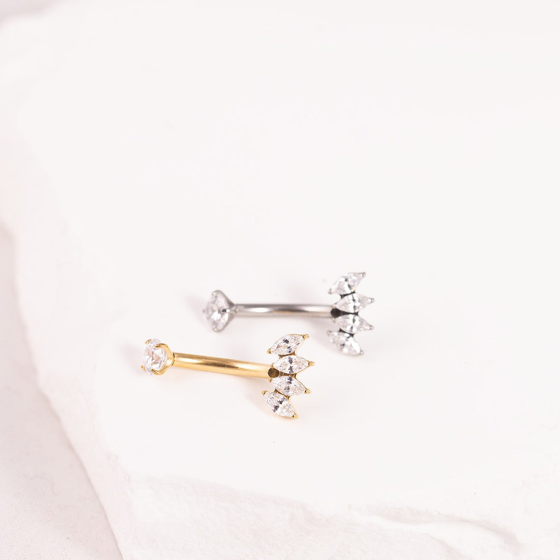 Nabas pīrsings 'LĪGA' ar kristāliem