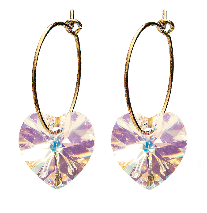 🎁 Mini riņķīšu auskari ar sirsniņām (100% off)