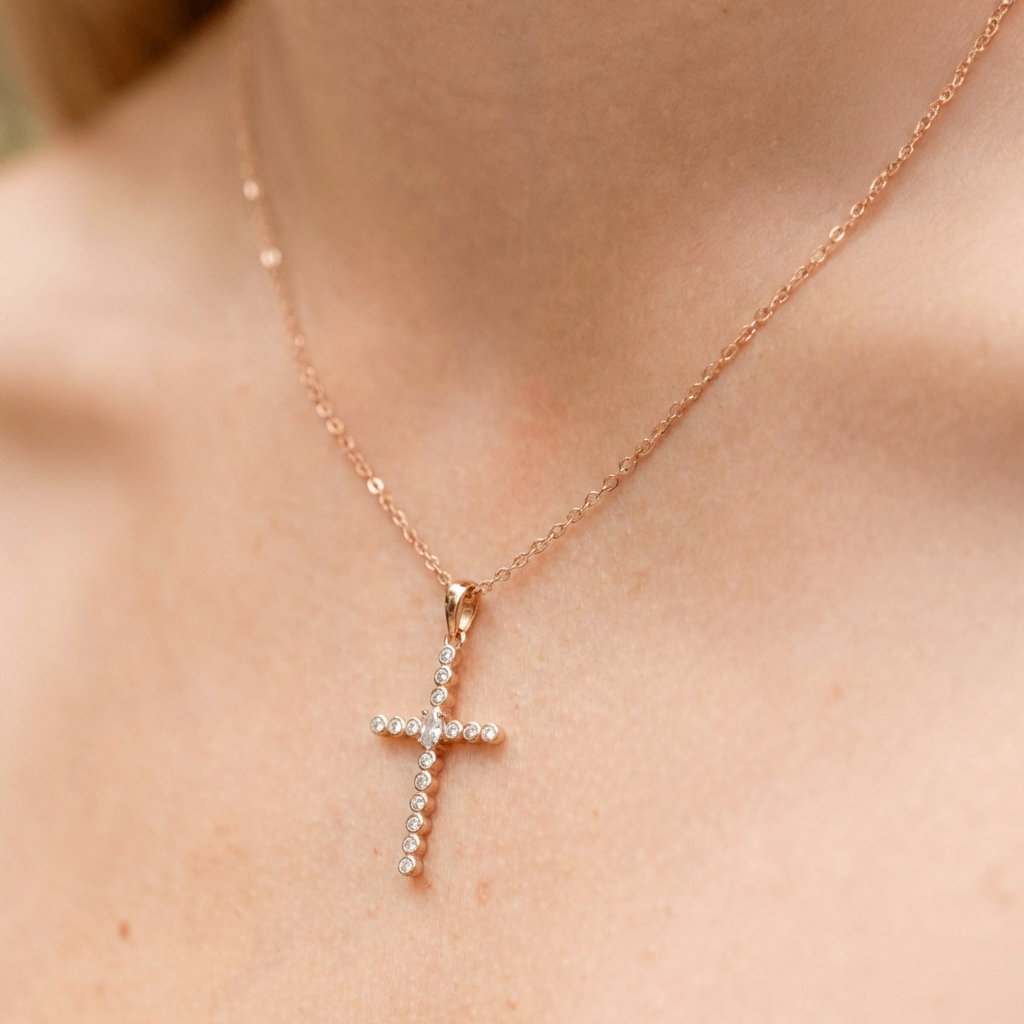 Kaklarota ar krustiņa kulonu Maija