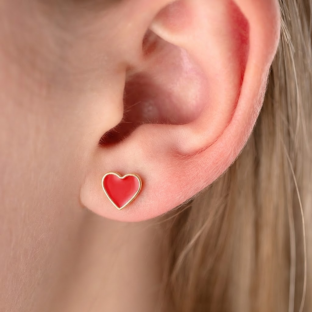 Smalki bērnu auskari zelta apdarē 'MULANA'