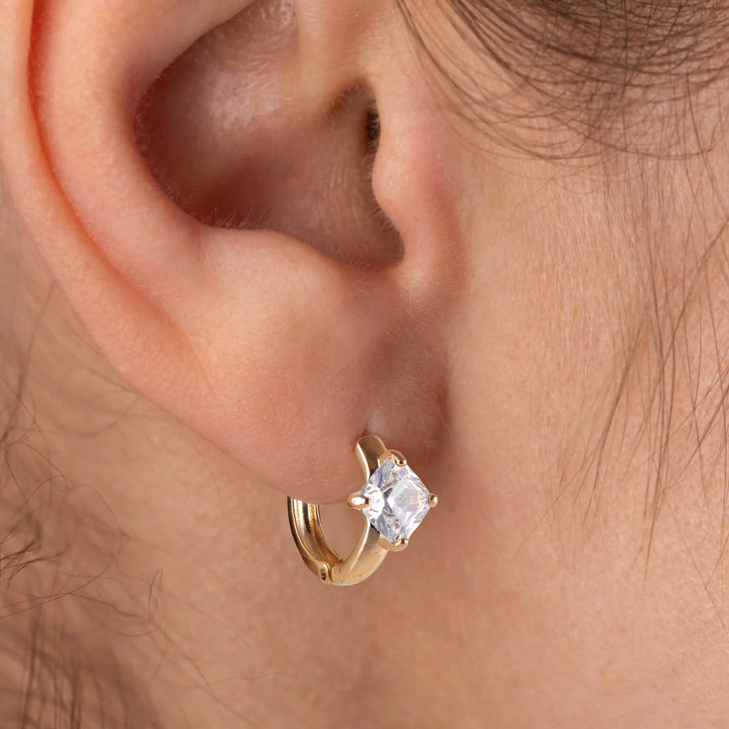 Auskari ar antialerģisku rozā zelta pārklājumu IRMA.