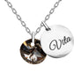 Necklace with personalized engraved name locket