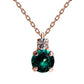 Rosegold Swarovski kaklarota ar emeralda kristālu