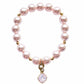 rozā Swarovski pērļu rokassprādze dāvana sievietei